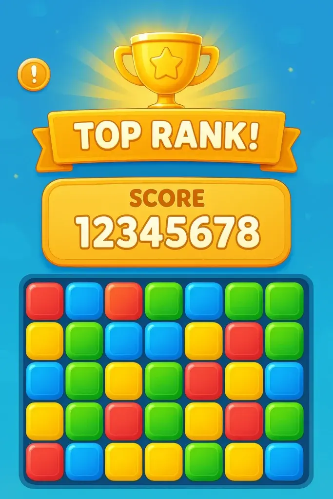 Block Blast high score generator interface with input fields and generate button