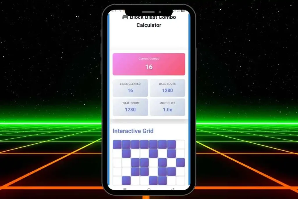 Block Blast Combo Calculator - Complete scoring tool interface