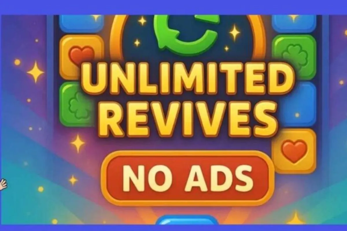 Block Blast Mod APK showing unlimited revive feature during gameplay
