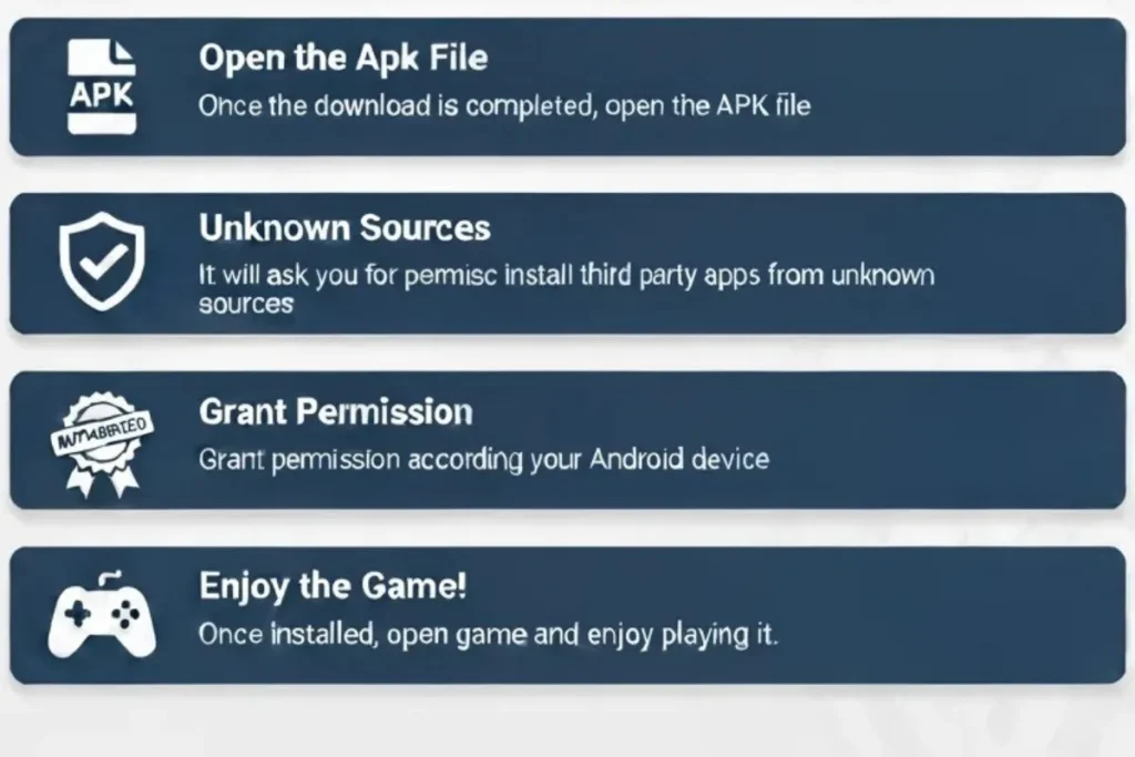 Step by step guide showing how to enable unknown sources and install Block Blast Mod APK on Android